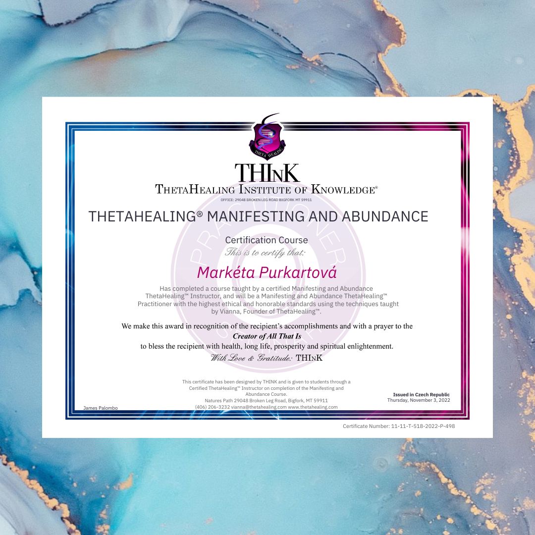 Certifikát ThetaHealing Markéta Purkartová(5)